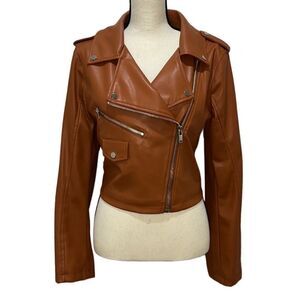 Gabi Fresh X FTF Brown Moto Jacket Size 0X/12